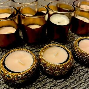 14 tea light candles gold wedding
